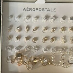 Aeropostale Gold and Silver Earring Set